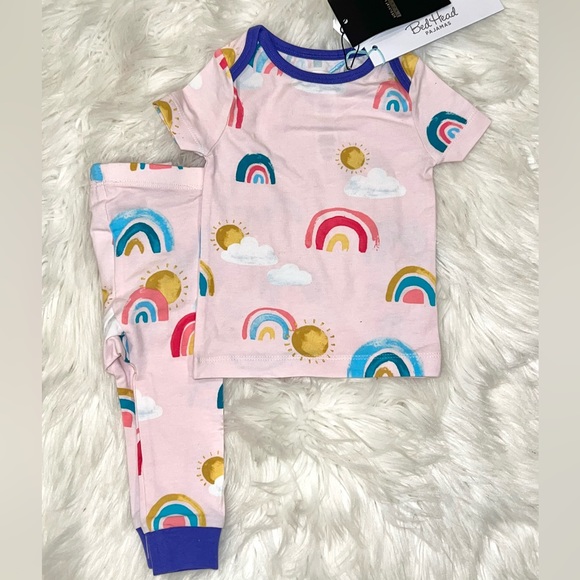 🌈 NWT Bedhead Pajama set rainbow pink 🌈 MATCHING SISTER big and little sister - Picture 2 of 6